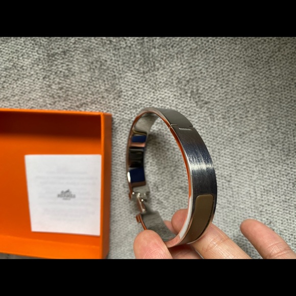 Hermes clic clac HH bracelet etain matte - Picture 5 of 9